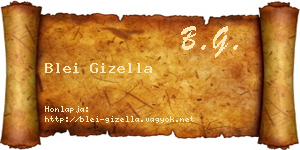 Blei Gizella névjegykártya